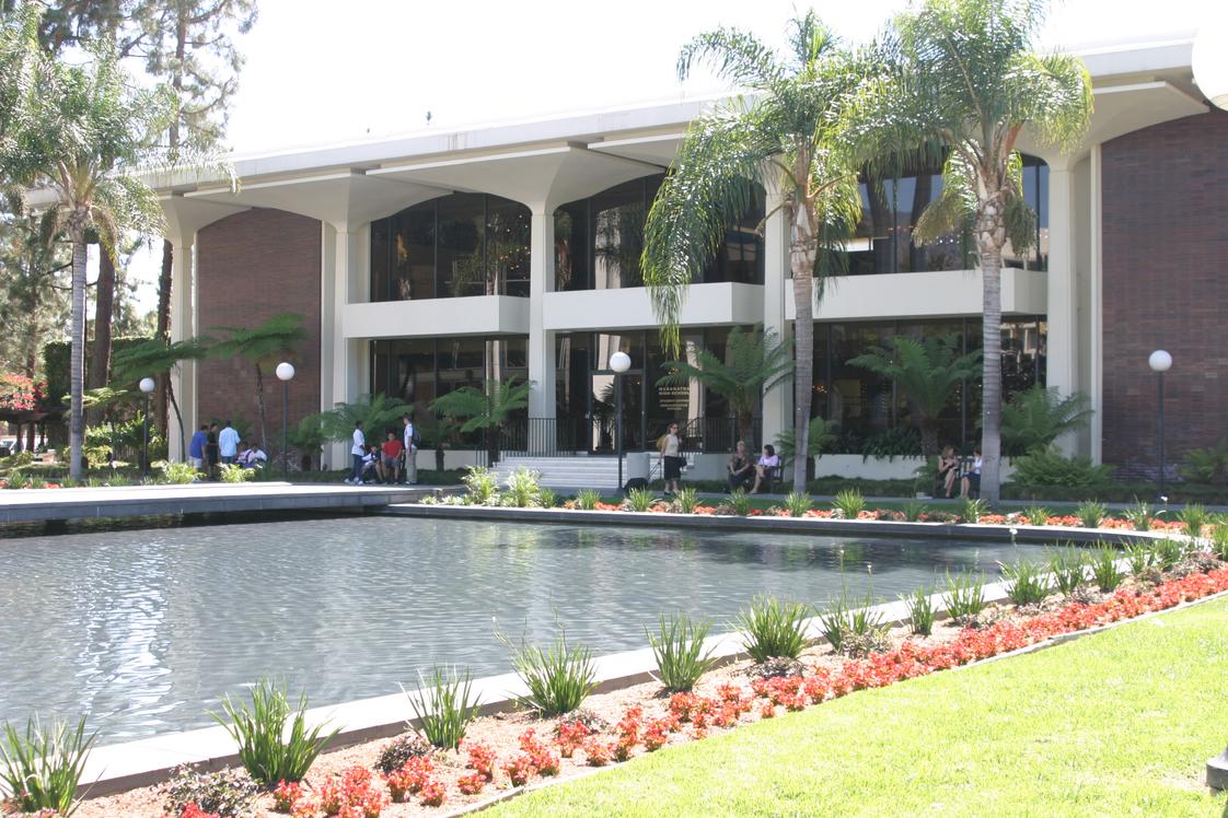 A school campus courtyard