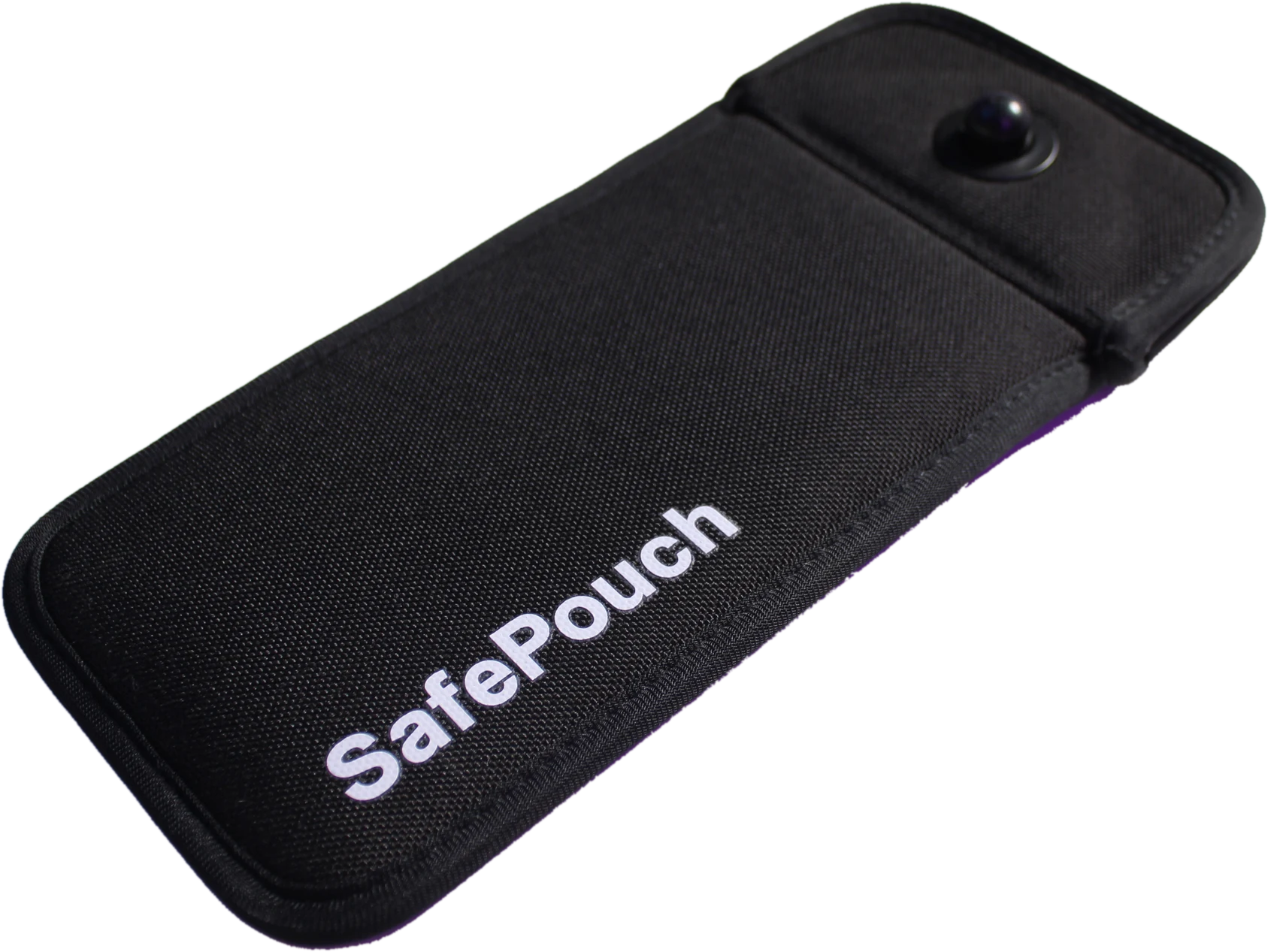 The SafePouch locking pouch, branded
